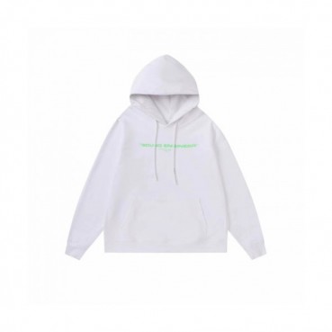 Off-white  Mens Logo Cotton Hoodie White 