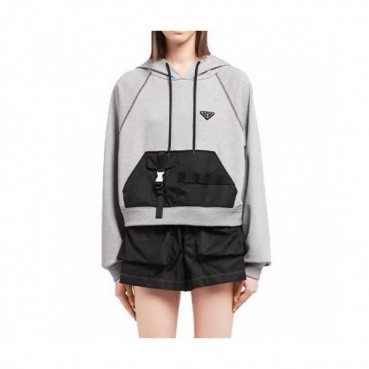 Prada  Mm/Wm Casual Cotton Hoodie Gray - 프라다 2021 남/녀 캐쥬얼 코튼 후드티 Pra02420x Size(s 