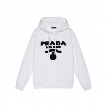 Prada  Mens Casual Cotton Hoodie White - 프라다 2021 남성 캐쥬얼 코튼 후드티 Pra02419x Size(xs 