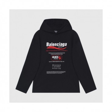 Balenciaga  Mm/Wm Logo Cotton Hoodie Black - 발렌시아가 2021 남/녀 로고 코튼 후디 Bal01198x Size(xs 