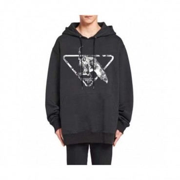 Prada  Mens Casual Cotton Hoodie Black - 프라다 2021 남성 캐쥬얼 코튼 후드티 Pra02413x Size(s 