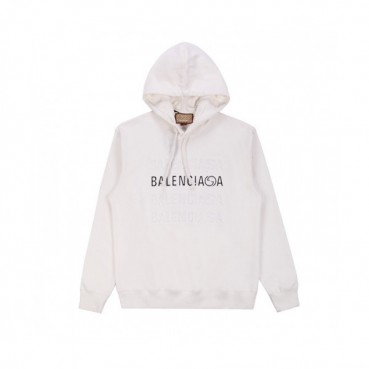 Balenciaga  Mm/Wm Logo Cotton Hoodie White - 발렌시아가 2021 남/녀 로고 코튼 후디 Bal01197x Size(xs 