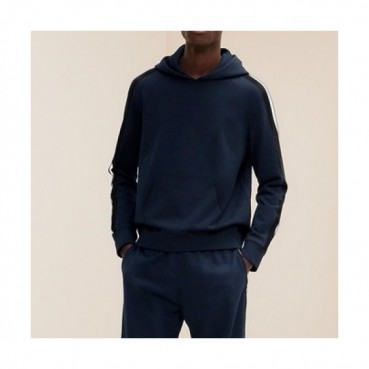 Hermes Mens Logo Casual Cotton Hoodie Navy - 에르메스 2021 남성 로고 캐쥬얼 코튼 후드티 Her0689x Size(m 
