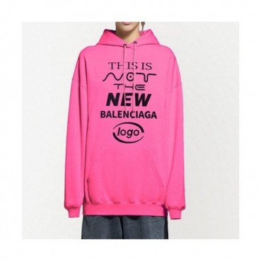 Balenciaga  Mm/Wm Logo Cotton Hoodie Pink - 발렌시아가 2021 남/녀 로고 코튼 후디 Bal01193x Size(s 