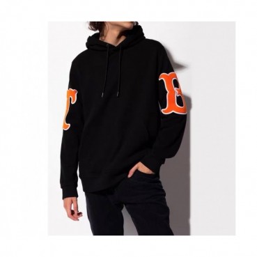 Burberry Mens Logo Casual Cotton Hoodie Black - 버버리 2021 남성 로고 캐쥬얼 코튼 후드티 Bur04125x Size(m 
