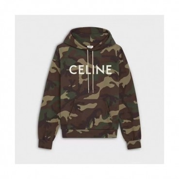 Celine Mm/Wm Logo Cotton Hoodie Green - 셀린느 2021 남/녀 로고 코튼 후디 Cel0159x Size(s 