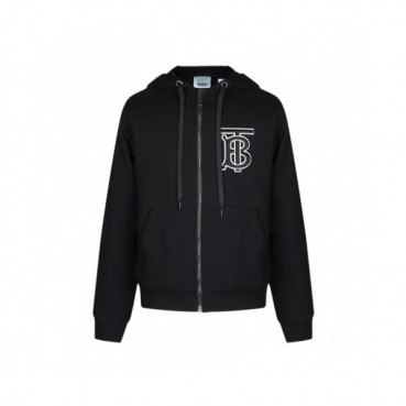 Burberry Mens Logo Casual Cotton Hoodie Black - 버버리 2021 남성 로고 캐쥬얼 코튼 후드티 Bur04110x Size(s 