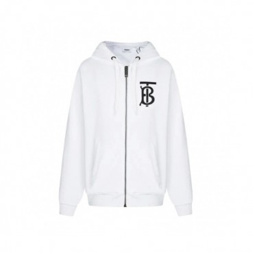 Burberry Mens Logo Casual Cotton Hoodie White - 버버리 2021 남성 로고 캐쥬얼 코튼 후드티 Bur04108x Size(s 