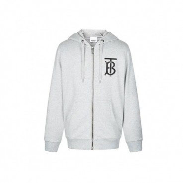 Burberry Mens Logo Casual Cotton Hoodie Gray - 버버리 2021 남성 로고 캐쥬얼 코튼 후드티 Bur04108x Size(s 