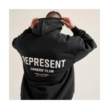 Represent  Mm/Wm Wolf Logo Cotton Hoodie - 리프리젠트 2021 남자 울프 로고 코튼 후드티 Rep0031x Size(s 