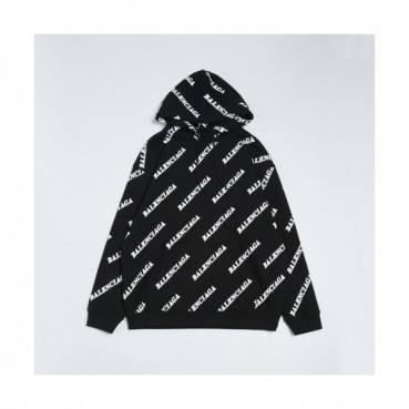 Balenciaga  Mm/Wm Logo Cotton Hoodie Black - 발렌시아가 2021 남/녀 로고 코튼 후디 Bal01183x Size(xs 