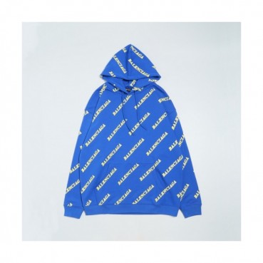 Balenciaga  Mm/Wm Logo Cotton Hoodie Blue - 발렌시아가 2021 남/녀 로고 코튼 후디 Bal01182x Size(xs 