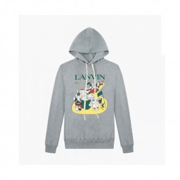LANVIN Unisex Tshirts Gray - 랑방 2021 남/녀 후드티 
