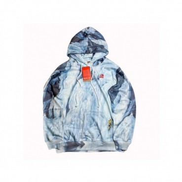 Supreme  Mm/Wm Logo Cotton Hoodie Blue - 슈프림 2021 남자 로고 코튼 후드티 Sup0127x Size(s 