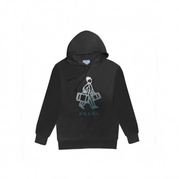 Prada  Mm/Wm Casual Cotton Hoodie Black - 프라다 2021 남/녀 캐쥬얼 코튼 후드티 Pra02384x Size(s 