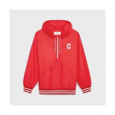 Celine  Womens Logo Cotton Hoodie Red - 셀린느 2021 여성 로고 코튼 후디 Cel0151x Size(s 