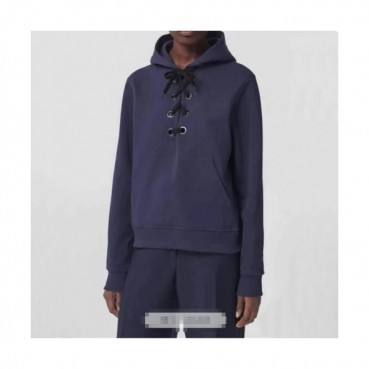 Burberry  Womens Logo Casual Cotton Hoodie Navy - 버버리 2021 여성 로고 캐쥬얼 코튼 후드티 Bur04097x Size(s 