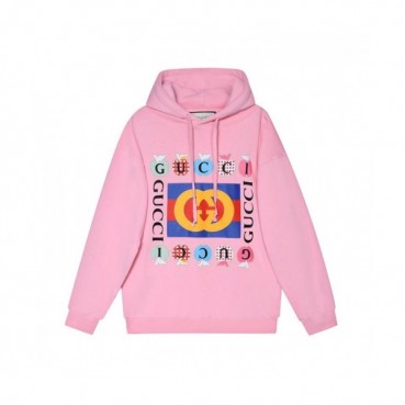 Gucci  Mm/Wm Logo Casual Hoodie Pink - 구찌 2021 남/녀 로고 캐쥬얼 후드티 Guc04042x Size(xs 