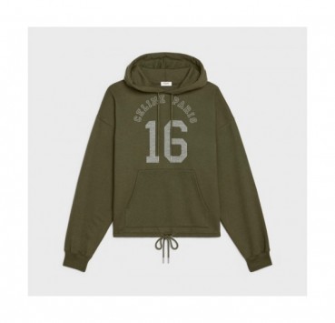 Celine Mm/Wm Logo Cotton Hoodie Khaki - 셀린느 2021 남/녀 로고 코튼 후디 Cel0149x Size(xs 