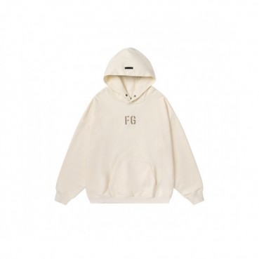 Fear of god  Mm/Wm Logo Oversize Cotton Hoodie Ivory - 피어오브갓 2021 남/녀 로고 오버사이즈 코튼 후드티 Fea0337x Size(s 