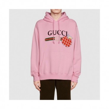 Gucci  Mm/wm Logo Casual Oversize Cotton Hoodie Pink- 구찌 2021 남/녀 로고 캐쥬얼 오버사이즈 코튼 후드티 Guc03795x Size(xs 