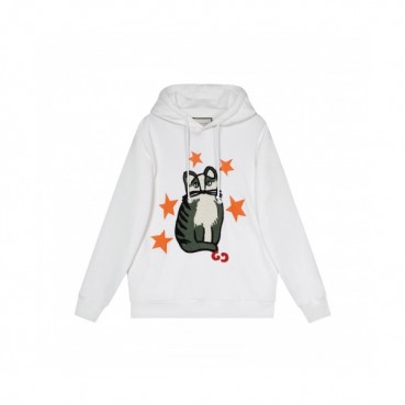 Gucci  Mm/wm Logo Casual Oversize Cotton Hoodie White - 구찌 2021 남/녀 로고 캐쥬얼 오버사이즈 코튼 후드티 Guc04007x Size(xs 