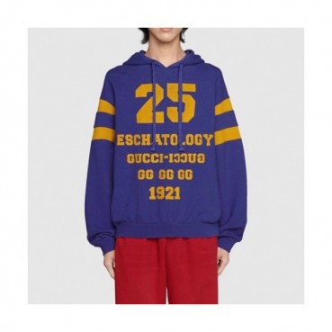 Gucci  Mm/wm Logo Casual Oversize Cotton Hoodie Blue - 구찌 2021 남/녀 로고 캐쥬얼 오버사이즈 코튼 후드티 Guc03982x Size(xs 