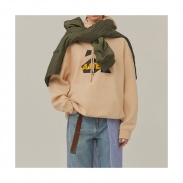 ADER  Mens Minimal Cotton Hoodie Ivory - ADER 2021 남성 미니멀 코튼 후디 Ade0035x Size(s 