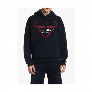 Prada  Mm/Wm Casual Cotton Hoodie Black - 프라다 2021 남/녀 캐쥬얼 코튼 후드티 Pra02350x Size(s 