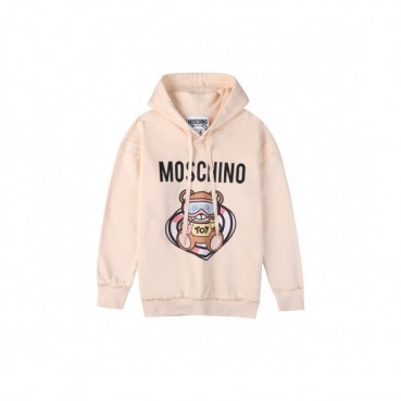 Moschino  Mm/Wm Teddy Bear Cotton Hoodie Ivory - 모스키노 2021 남/녀 테디 비어 코튼 후드티 Mos0189x Size(s 
