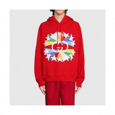 Gucci  Mm/wm Logo Casual Oversize Cotton Hoodie Red - 구찌 2021 남/녀 로고 캐쥬얼 오버사이즈 코튼 후드티 Guc03838x Size(s 