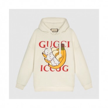 Gucci  Mm/wm Logo Casual Oversize Cotton Hoodie Ivory - 구찌 2021 남/녀 로고 캐쥬얼 오버사이즈 코튼 후드티 Guc03796x Size(s 