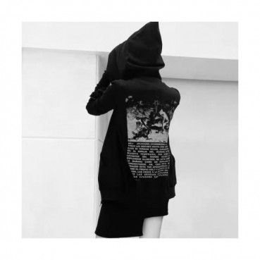 Rick Owens Womens Logo Cotton Zip-up Hoodie 