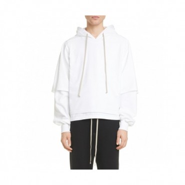 Rick Owens Mens Logo Cotton Zip-up Hooded 