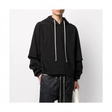 Rick Owens Mens Logo Cotton Zip-up Hooded 