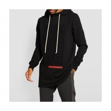 Rick Owens Mens Logo Cotton Zip-up Hooded 