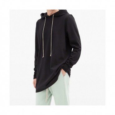 Rick Owens Mens Logo Cotton Zip-up Hooded 