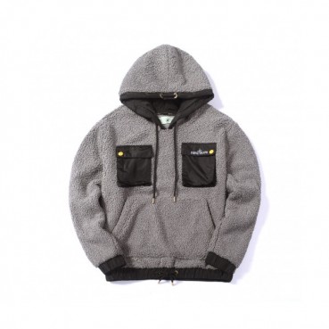 [스톤아일랜드]Stone Island 2020 Mens Logo Flannel HoodT - 스톤아일랜드 2020 남성 로고 플란넬 후디 Sto0114x.Size(s 