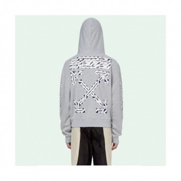 Off-white 2019 Mm/Wm Logo Cotton Oversize HoodT 