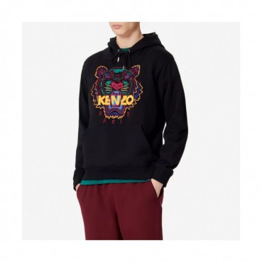 Kenzo Mens Tiger Hoodie - 겐조 2019 남성 블랙 후드티 Ken56x