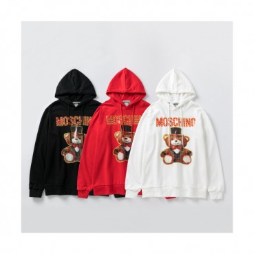 Moschino 2019 Mm/Wm Logo Teddy Cotton Hood Tee - 모스키노 2019 남자 로고 테디 코튼 후드티 Mos0038x.Size(m 