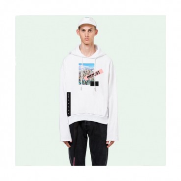 Off-white 2019 Mm/Wm Logo Cotton Oversize HoodT 