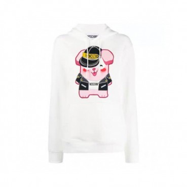 Moschino 2019 Womens Logo Teddy Cotton Hood Tee - 모스키노 2019 여성 로고 테디 코튼 후드티 Mos0031x.Size(2xs 