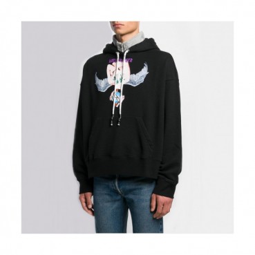 Palm Angels 2019 Mm/Wm Logo Oversize  Cotton Hood Tee - 팜 엔젤스 2019 남자 로고 오버사이즈 코튼 후드티 Pam0039x.Size(s 