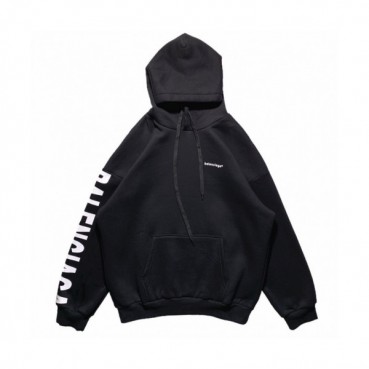 Balenciaga 2019 Mm/Wm Wave Logo Cotton Oversize Hooded - 발렌시아가 2019 남자 웨이브 로고 코튼 오버사이즈 후드티 Bal0326x.Size(s 
