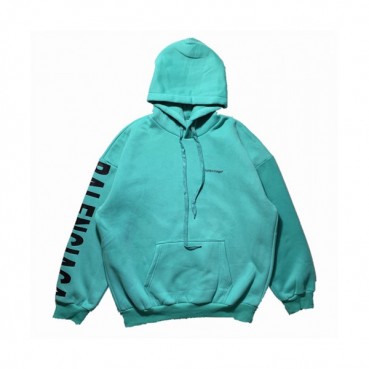 Balenciaga 2019 Mm/Wm Wave Logo Cotton Oversize Hooded - 발렌시아가 2019 남자 웨이브 로고 코튼 오버사이즈 후드티 Bal0324x.Size(s 