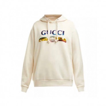 Gucci 2019 Mm/Wm Logo Glitter Cotton Hood Tee - 구찌 남자 로고 글리터 코튼 후드티 Guc01437x.Size(s 