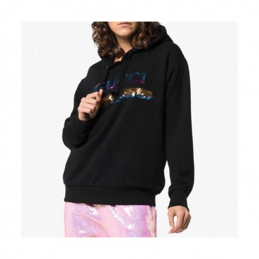 Gucci 2019 Mm/Wm Logo Glitter Cotton Hood Tee - 구찌 남자 로고 글리터 코튼 후드티 Guc01436x.Size(s 