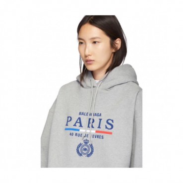 Balenciaga 2019 Mm/Wm Logo Oversize Cotton Hood Tee - 발렌시아가 남자 로고 오버사이즈 코튼 후드티 Bal0306x.Size(xs 