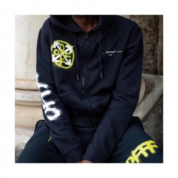 Off-white 2019 Mm/Wm Logo Cotton Oversize HoodT 